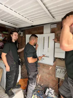 Click Here To Enlarge This Photo Of Three-Phase Distribution Board Installation